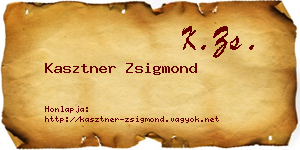 Kasztner Zsigmond névjegykártya